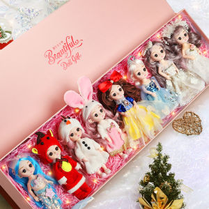 New 2024 Dollhouse Dress-Up Doll Set Gift Box New Year Gift for Girls Aged 3 And above Plastic Simulation Role-Playing Toys