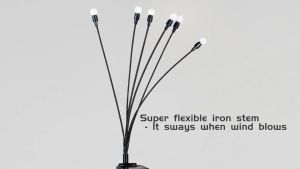 【2PCS】Solar Lights LED Firefly Light Solar Garden Lamps Outdoor Waterproof Ball Romantic Rocking Sway by Wind Decorative Light For Lawn Garden Yard Aisle Porch Patio Driveway