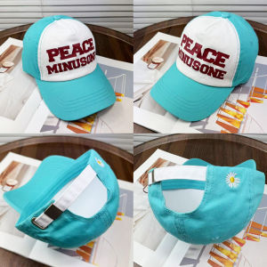 Xanh Bạc Hà Thêu Chữ Mũ Bóng Chày Cặp Đôi Phù Hợp Với Khối Màu Thiết Kế GD Phong Cách Thường Ngày Cotton Mũ Rộng Vành