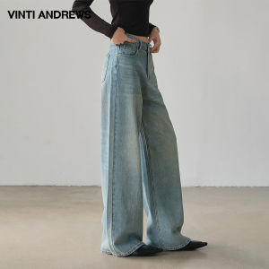 Vintage American Flared Jeans with Cats Whiskers Loose and Slim Fit