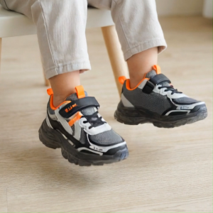 BUM Equipment Kids Shoe CSY617/CSY618 Black x Orange/Purple x Pink - Kasut Kanak-Kanak Kasual Ringan Selesa Sneakers
