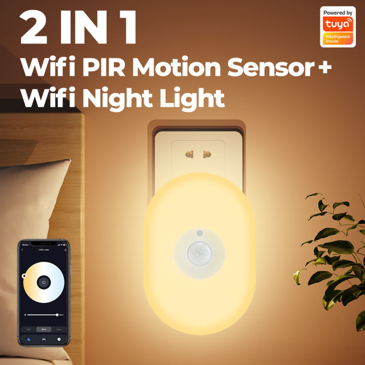 SMATRUL Tuya Smart Sensor Led Night Light Wifi PIR Motion Sensors 2 in ...