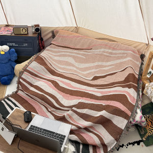 Abstract Art Casual Blanket Retro Sofa Cover Room Decoration Bed Cover Sample Room Arrangement Lazy Sofa Blanket