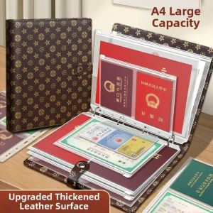 Thick Leather Card and Document Organizer Extra Large Capacity