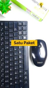 Keyboard Wireless Mini ROBOT & Mouse Combo KM3000: Aksesori E-Commerce Terbaik