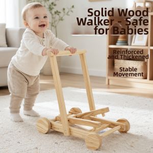 WANJU | Wooden Push Walking Toddler Cart