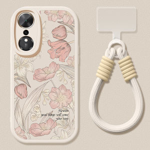 Honor Play 70Plus Phone Case New Huawei Soft Shell Luxury Anti-Fall Protection with Lanyard Hand Strap Floral Design Simple Elegant