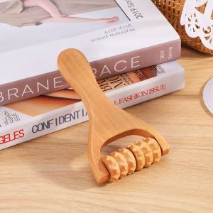 Wooden Roller Massager Therapy Body Massager Face Shoulder Neck Hand Push Rolling Massager Body Soothing Relaxing Massage Tools