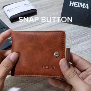 HEIMA Dompet Lipat Pria Kulit PU dengan Kancing - JAXON