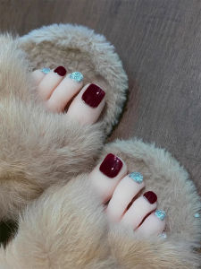 New 2025 Toe Nail Polish Quick Dry Long Lasting Non Toxic Cherry Red for Women Summer White Effect Easy to Apply Nail Art Tools