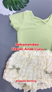 Dapper Darling Stelan Anak Perempuan Hotpants Set Korea Baju Stelan Anak Lucu