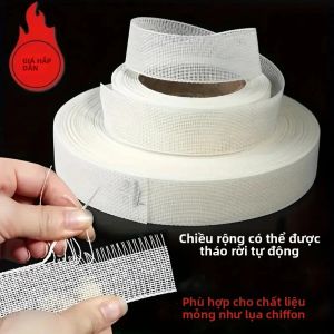 Băng Keo Dán Voan Lụa Cao Cấp Có Thể Tái Sử Dụng Khâu Xương Cá Màu Trắng Cho Áo Cưới Đuôi Ngựa - Kèm Máy May