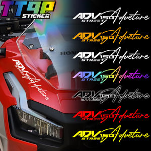2PCS Suitable for Honda ADV150 ADV 150 Adv150 Adv 150 Waterp Motorcycle Front Sticker Modification Fuel Tank Decal Reflective Roof Personalized Decoration Decal