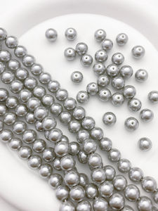 Silver Grey Crystal Glass Beads through Hole DIY Materials for Bracelets Necklaces Fashion Jewelry Accessories