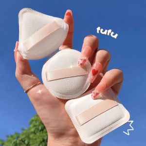 3PCS Sponge Puff Set Super Soft Cotton Candy Puff Dry Wet Dual-use Air Cushion Powder Puff Kit Round Square Triangle Shape