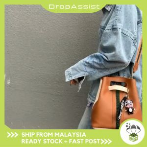 DROPASSIST 1166 Korean Wide Shoulder Strap Bag Handbag Women Sling Crossbody Bucket Beg large-capacity