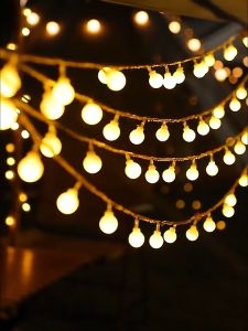 3M/6M/10M LED Bubble Ball String Fairy Lights USB Plug Outdoor Waterproof ABS Home Bedroom Christmas Wedding Party Decor