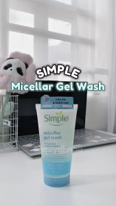 Combo Simple da khô Gel rửa mặt 150ml + Nước tẩy trang 400ml Water Boost Hydrating Micellar xanh dương