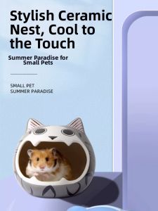 CHONGXIAOSHUAI | Cooling Shelter for Hamsters and Guinea Pigs Ceramic Igloo
