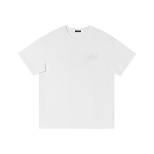 เสื้อยืดแขนสั้นผ้าฝ้ายแท้คุณภาพสูงสำหรับผู้ชาย ทรงหลวม สไตล์อเมริกัน ลายตัวอักษร เสื้อผ้าทำงานฤดูร้อน สำหรับเยาวชน