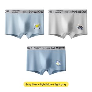 Miiow | Pure Cotton Childrens Underwear Boys Developmental Period Four Corner Shorts Breathable Antibacterial Comfortable Briefs