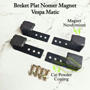 Breket Plat Nomor Magnet Vespa Matic