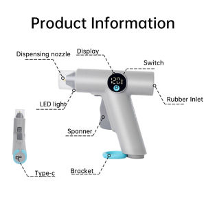 VOKTTA 25W Màn hình hiển thị kỹ thuật số không dây Lithium nóng chảy Súng bắn keo nhỏ có thể sạc Súng bắn keo