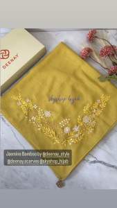 SKYSHOP HIJAB JASMINE SERIES BORDIR BY DEENAY VOAL PREMIUM POLOS KERUDUNG SEGIEMPAT MODIS KEKINIAN KONDANGAN