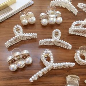 Pearl Hair Claw Korean Style Hair Clamp
