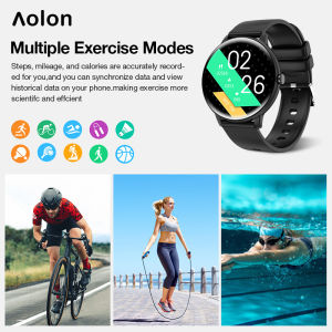 Aolon GTR Mini Smartwatch 1.39 inch Full Screen Bluetooth Call Sports Fitness Tracker Smart Watch 24h Heart Rate Monitor IP67 Waterproof Custom wallpaper smartwatch for men women