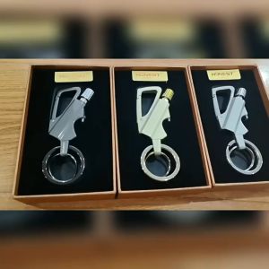 Multi-Function Keychain With Flint Matches Fire Starter And Bottle Opener Fuel Oil Refillable Camping Lighter HDMK