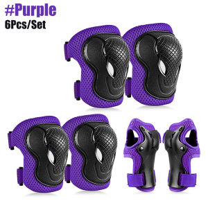6Pcs/Set Kids/Youth Knee Pad Elbow Pads Guards Protective Gear Set for Roller Skates Cycling BMX Bike Skateboard Inline Skatings