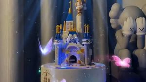 Hộp Âm Nhạc Xoay Lắp Ghép Mô Hình Lâu Đài Cổ Tích Có Hệ Thống Âm Nhạc Và Đèn