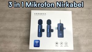 COD TaffSTUDIO 3in1 Mic mikropon clip on youtuber konten kreator UHF Wireless vlogger Live 3.5mm K15