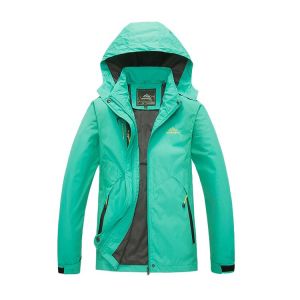 Womens Waterproof Hiking Jacket Windproof Windbreaker Camping Hunting Running Trekking Fishing Coats Outdoor Sport Travel