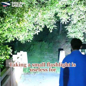 SMILING SHARK Flashlight Super Bright LED Search Light Solar Energy Type c Rechargeable Zoom 4Mode COB Side Light Waterproof Outdoor Security Patrol Lighting ST5232