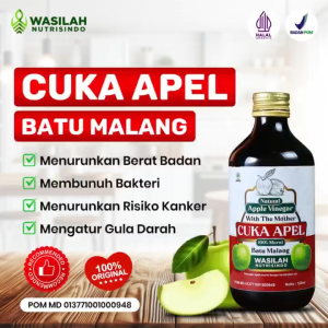 Cuka Apel Wasilah Nutrisindo Herbal Diet Pelangsing Bpom Gula Darah Tinggi Dan Penurun Berat Badan