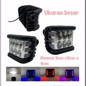 NEW PRODUCT [BESAR]LAMPU TEMBAK SOROT LED CWL 6 MATA PLUS STROBO 3 X 3 18WATT DEVIL SENJA MREK RANDOM