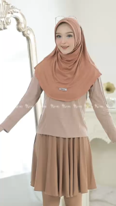 Hijab Sport Pinguin | Bergo Sport Oval | Jilbab Olahraga | Ataya Sport