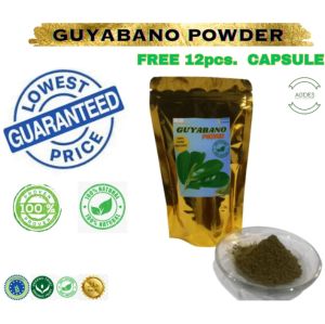 GUYABANO LEAVES POWDER 100g+FREE 12 PCS. CAPSULE 100% Natural and Organic