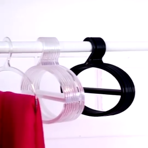 ไม้แขวนวงรี ไม้แขวนฮิญาบ แขวนผ้าคลุม ผ้าพันคอ พลาสติก PP (20ชิ้น)