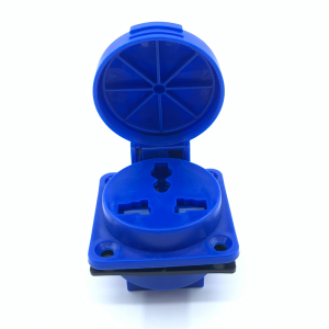 10-16 Amp IP54 Universal Female Chassis Electrical Connector Waterproof Industrial Power Safety Outlet