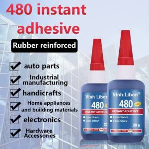 Keo Dán Siêu Dính Đen 480 Keo Dán Tức Thì CA Dùng Cho Sửa Chữa Thủ Công DIY Độ Bám Dính Mạnh Mẽ Cho Kim Loại Nhựa Cao Su