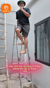 Thang Nhôm Gấp 4 Đoạn Thang Gấp Gọn Thông Minh 6 Tư Thế Sử Dụng Cao Đến 7m