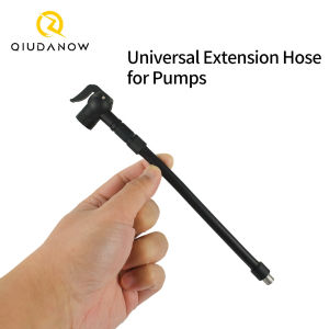 Qiudanow Universal Bike Pump Nozzle Adapter & Extension Hose for Clik Presta Schrader Dunlop Valves Bike Pump Tool Accessories