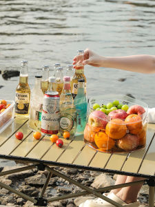 Folding Basin Outdoor Washbasin Transparent Fruit Basin Laundry Basin Travel out Portable Wash Basin Neutral round