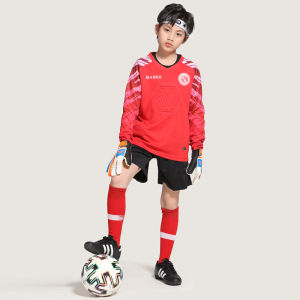 Football Goalkeeper Uniform Set Kids Primary School Sports Training Anti-Fall Male Child Training Clothes Team Customizable