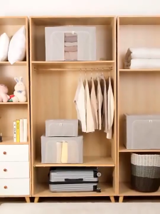 100L Foldable Clothes Organizer Storage Box Cabinet Cover Cloth Wardrobe Collapsible Fabric Closet