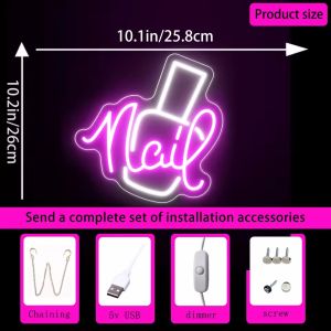 Nails Neon Sign Neon Led Light For Nail Shop Beauty Salon Business luminous Sign Facade Decor Light Room Wall Decoration Lights