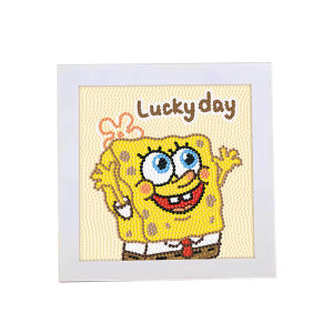 Masely Handmade Diamond Painting With Square Frame 17*17cm DIY Cute Tabletop Home Decor Gift Souvenirs